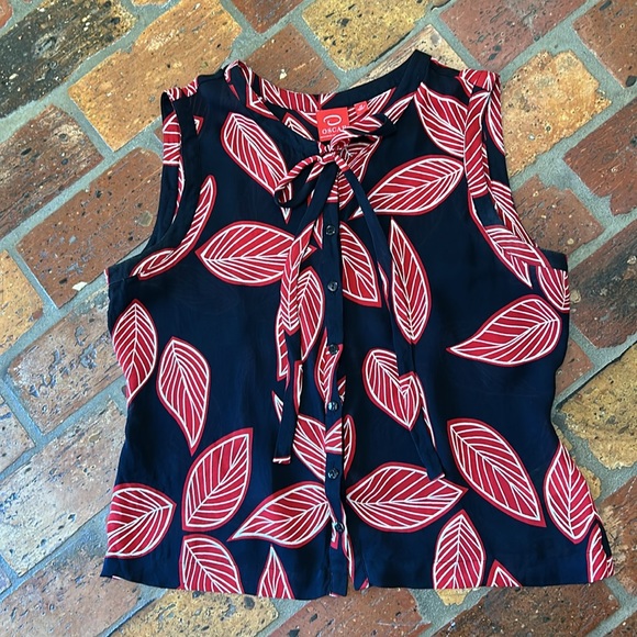 Oscar De La Renta Silk tie neck top sz 14 - Picture 5 of 11